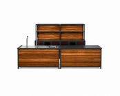 Dubbele barset - Staal bankirai hout