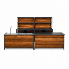 Dubbele barset - Staal bankirai hout