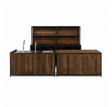 Dubbele barset - Staal old wood