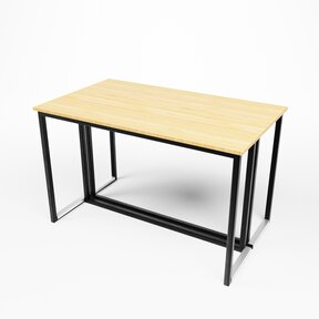 Kubo statafel 120x70cm - Zwart/bamboe
