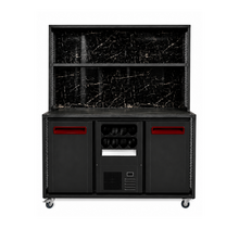 Achterkast industrieel staal zwart  marmerlook