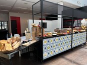Foodcourt flex 195cm -  Staal Mediterraans citroenen tegelmotief