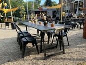 Tafel 200x95cm met klapschraag - zwart
