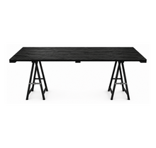 Tafel 200x95cm met klapschraag - zwart