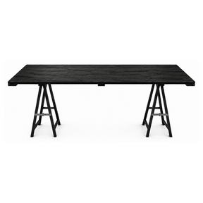 Tafel 200x95cm met klapschraag - zwart