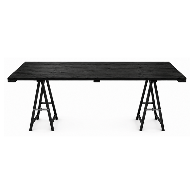 Tafel 200x95cm met klapschraag - zwart