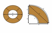 Buffettafel Wave 265x91cm - Hout