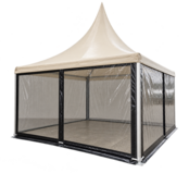 Pagodetent deluxe 5x5m - Zand zwart