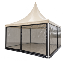 Pagodetent deluxe 5x5m - Zand zwart