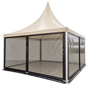 Pagodetent deluxe 5x5m - Zand zwart