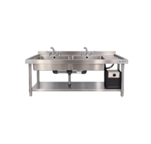 Spoeltafel 180cm incl. boiler - Rvs