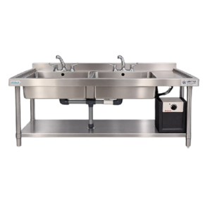 Spoeltafel 180cm incl. boiler - Rvs
