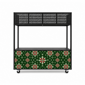 Foodcourt flex 195cm -  Staal kerstter groen rood