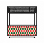 Foodcourt flex 195cm kerst -  Staal kerstornament groen rood