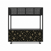 Foodcourt flex 195cm kerst -  Staal ster zwart goud