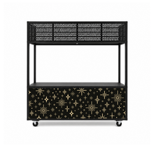 Foodcourt flex 195cm kerst -  Staal ster zwart goud