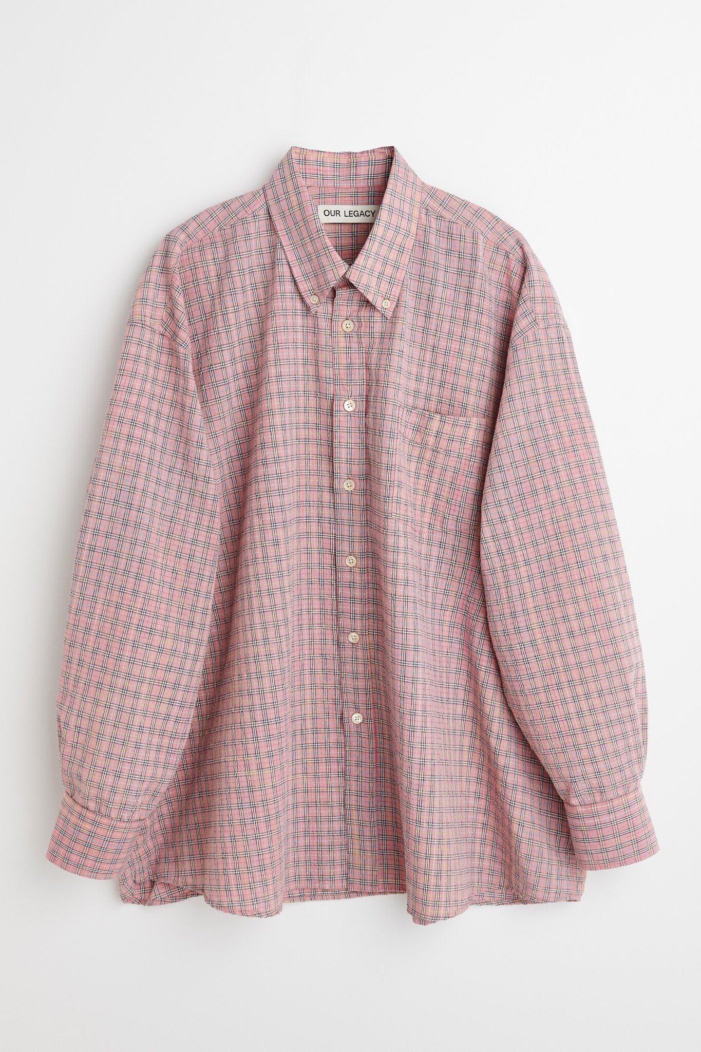 OUR LEGACY BORROWED BD SHIRT, Pink Kimble Check