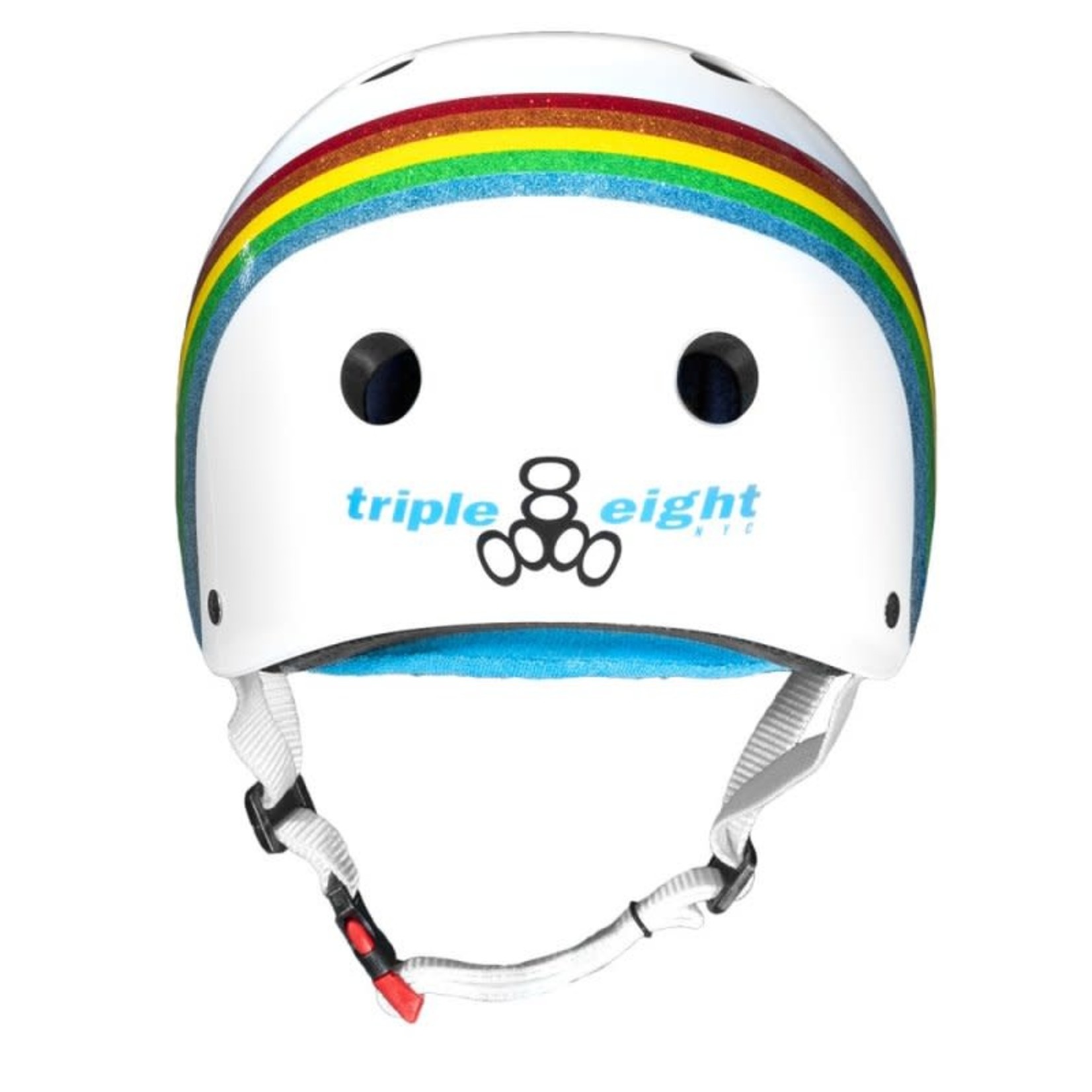 Triple Eight Triple 8 Certified Sweatsaver helmet - Rainbow White