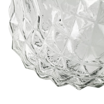 Jodeco Glass Glazen vaas 'Vivian' H18 D17,5 cm Transparant