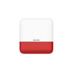 Hikvision DS-PS1-E-WE-RED AX Pro Drahtlose Außensirene - Rote Kappe