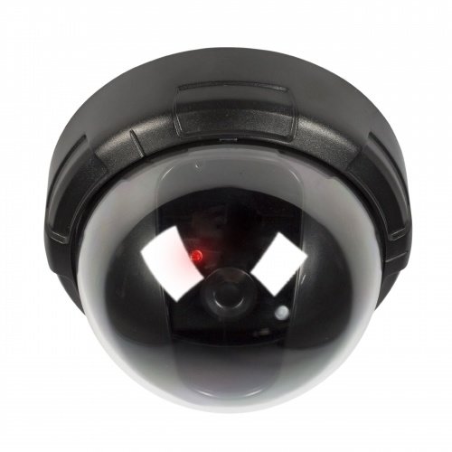 Recommand RC-DUMMY-16 Attrappen-Dome-Kamera für den Innenbereich mit schwarzem Rand und blinkender LED
