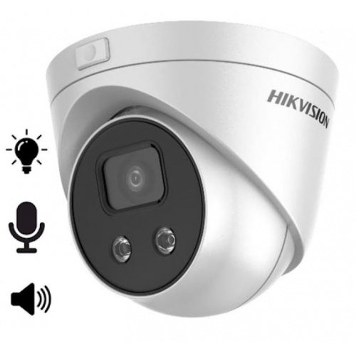 Hikvision AcuSense 8MP Turret , 2.8mm, zwart, Licht, Mic. en Speaker