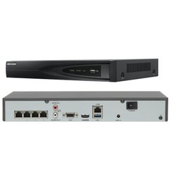 Hikvision NVR-Festplattenrekorder mit POE, Anschluss für 4x IP-Kamera