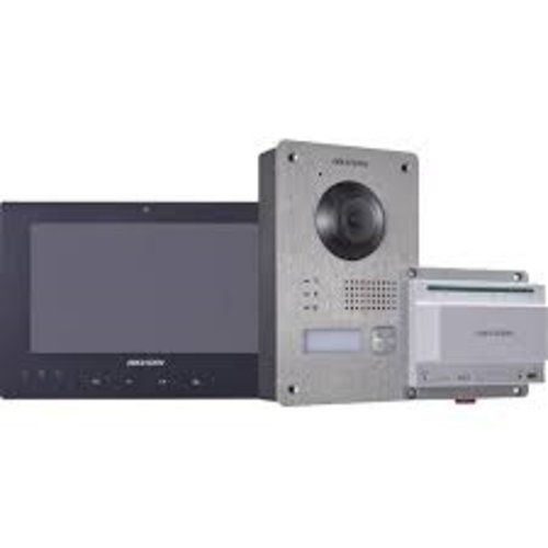 Hikvision Hikvision 2-Draads Intercom IP systeem met zwart 7" scherm