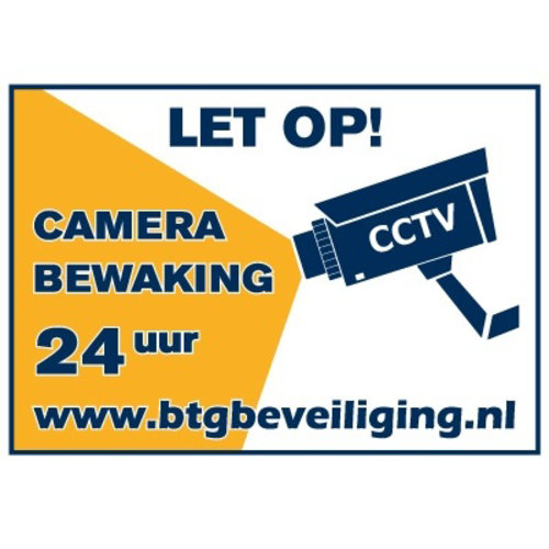 Beveiligingswinkel BTG Sicherheitskameraüberwachung Piktogramm A6