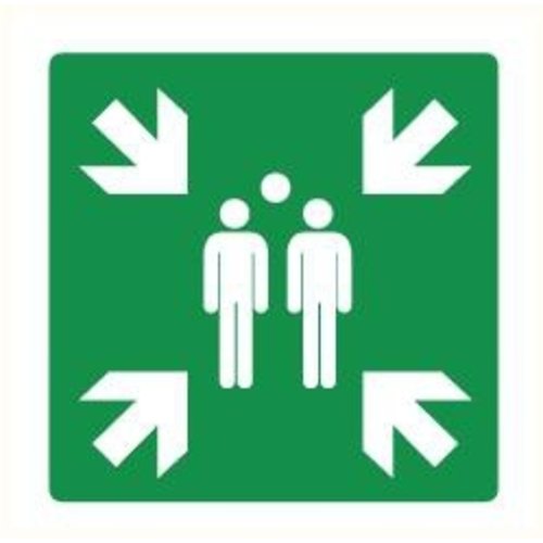 ABtec GmbH Evacuatie pictogram met symbool verzamelplaats 200x200mm