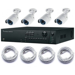 Truvision 8 Kanaals NVR digitale recorder met PoE en 4x Bullet camera 6mm