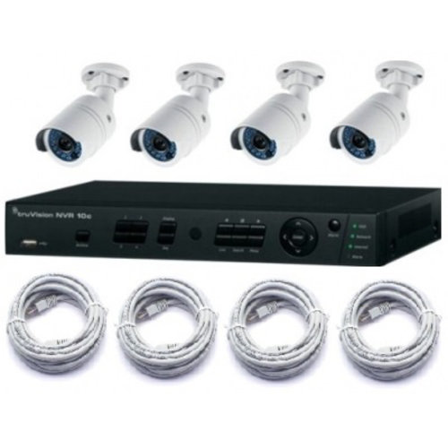 Truvision Truvision NVR POE harddisk recorder met 4x IP 1.3MP beveiligingscamera 6mm