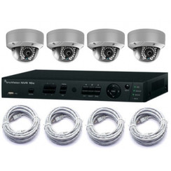 TruVision NVR 4-Kanal-Digitalrecorder mit 4x PoE und 1,3 MP hauben 2,8mm