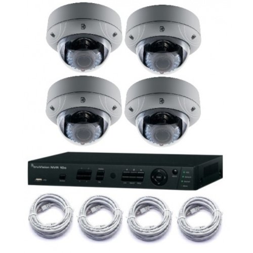 Truvision Truvision 4 Kanaals NVR digitale recorder met PoE en 4x 1,3MP bolcamera 2,8-12mm