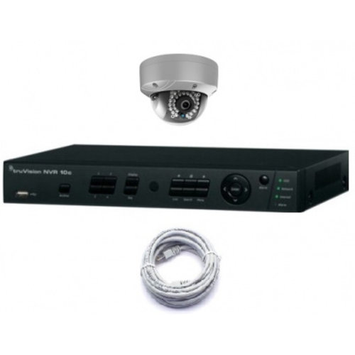 Truvision Truvision 4 Kanaals NVR digitale recorder met PoE en 2x 1,3MP dome camera