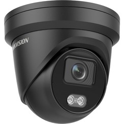 Hikvision 4MP ColorVu WDR Turret-Netzwerkkamera mit festem Objektiv, Weißlichtschwarz