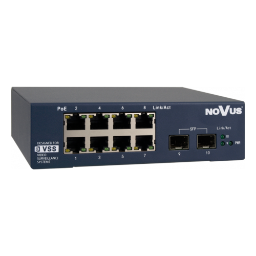 NoVus NoVus NVS-3208SP-EH PoE+ Switch 8-Port