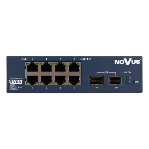 NoVus NoVus NVS-3208SP-EH PoE+ switch 8-poorts