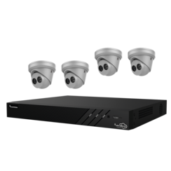 Truvision TVN1208-2T-K02-4T-G Rekorder 8-Kanal & 4x Vollfarb-Turret-Kamera 4 Mp