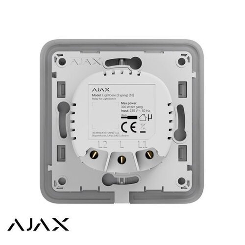 Ajax Systems Ajax AJ-LIGHTCORE-2G Lightcore inbouwschakelaar dubbelvoudig