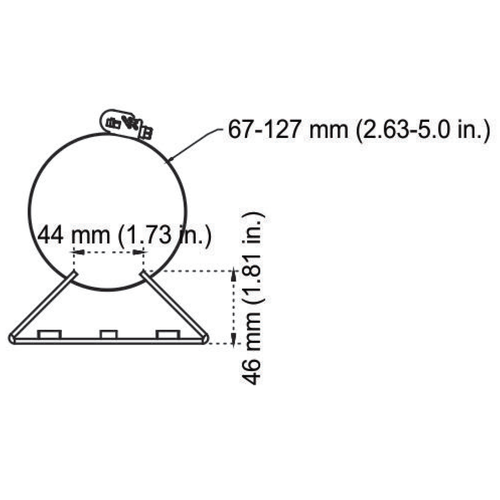 Truvision Truvision TVP-WM-PM PTZ dome pole mount adapter