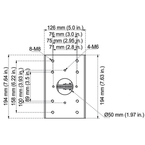 Truvision Truvision TVP-WM-PM PTZ dome pole mount adapter
