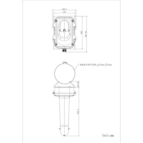 Truvision Truvision TVP-PMB-01 Masthalterung für IP-PTZ-Kameras der P&M-Serie