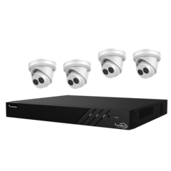 Truvision TVN1208S-2T-K01-4T-W Recorder 8 kanaals & 4x Turret camera 4 Mp