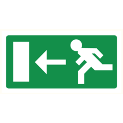 ATV Safety 150.3120.02 Rettungsweg links Piktogramm 75 x 150 mm