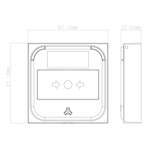 KIDDE KIDDE NC-MC-470-R Handmelder, konventionelle Unterputzmontage – Rot
