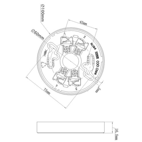 Aritech Aritech NC-DB-B Conventionele sokkel - Zwart