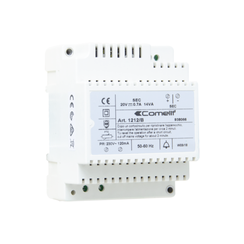 Comelit Comelit 1212/B Leistungstransformator für Monitor, Eingang 230 V AC / Ausgang 0?20 V DC 15 VA (5 DIN)