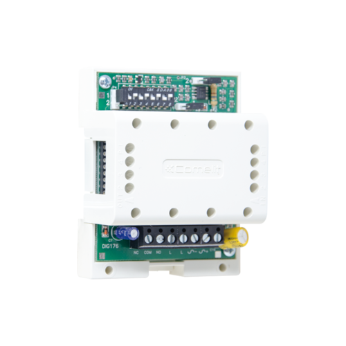 Comelit Comelit 1256 Relais (einpolig) 12 V AC oder 20 V DC mit programmierbaren Funktionen (4 DIN), ALLE Simplebus-Systeme