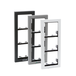 Comelit 3311/4S Frame met aluminium afdekraam voor Powercom/iKall - 4 modulen